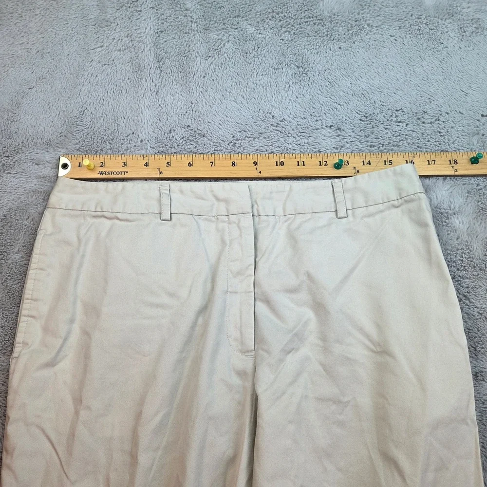 Brooks Brothers 346 Chino Pants Womens Sz 12 Straight Leg Cotton Twill Tan Beige